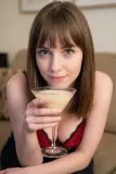 Happy slut cleans two cocks wi