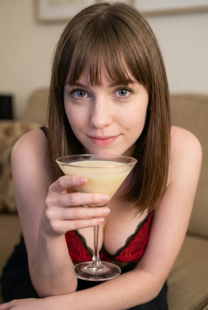 Happy slut cleans two cocks wi